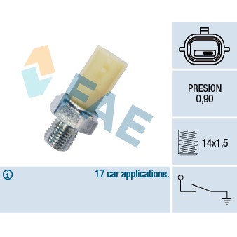 Слика на Сензор за внос на масло FAE 12700 за Renault Modus 1.2 16V (JP0W) - 101 коњи бензин