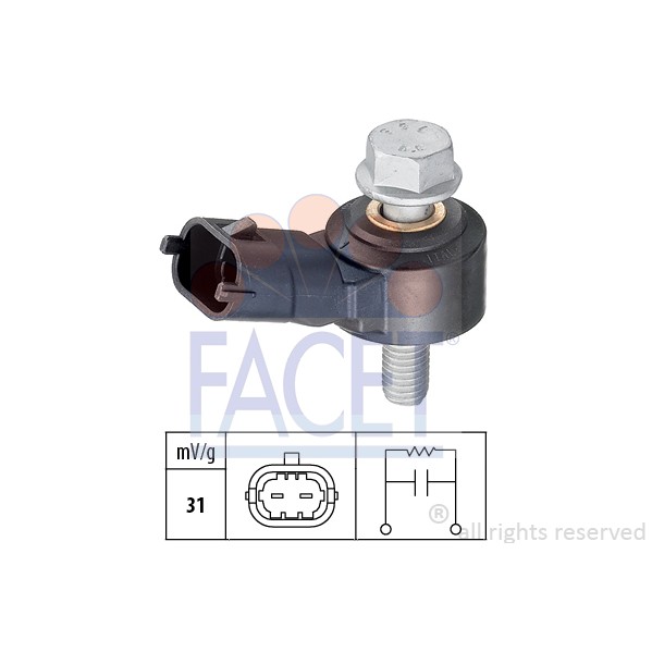 Слика на сензор за детонационо согорување FACET Made in Italy - OE Equivalent 9.3012 за Opel Antara 3.2 V6 - 227 коњи бензин