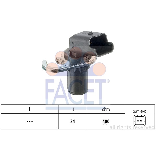 Слика на Сензор за положба на радалица FACET Made in Italy - OE Equivalent 9.0293 за Peugeot 301 1.6 VTi 115 - 115 коњи бензин