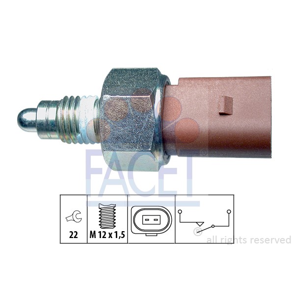 Слика на Сензор за рикверц светло FACET Made in Italy - OE Equivalent 7.6266 за Skoda Karoq (NU7) 1.5 TSI - 150 коњи бензин