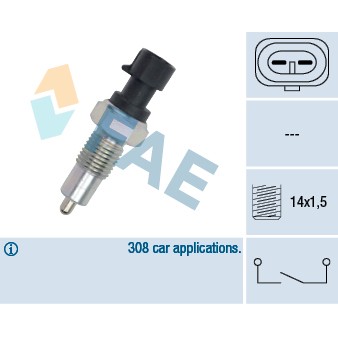 Слика на Сензор за рикверц светло FAE 40520 за Fiat Multipla 186 1.6 100 16V (186AXA1A) - 103 коњи бензин