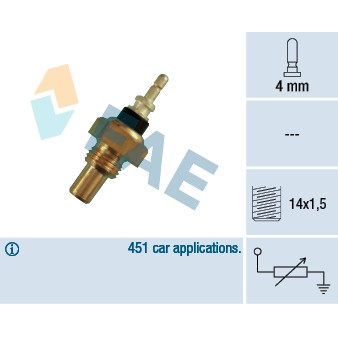 Слика на Сензор за температура FAE 32220 за Mercedes C-class Estate (s202) C 200 T Kompressor (202.082) - 192 коњи бензин