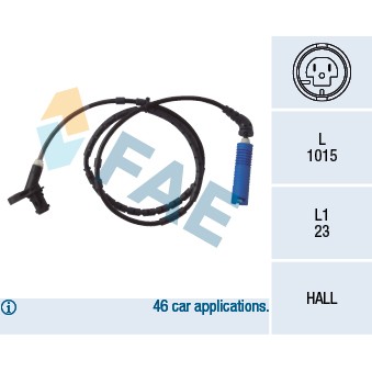 Слика на Сензор ABS FAE 78039 за BMW 3 Compact E46 316 ti - 115 коњи бензин