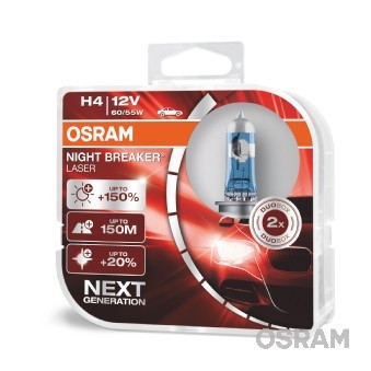 Слика на сијалица за фарови и халогенки OSRAM NIGHT BREAKER® LASER next generation 64193NL-HCB за Dacia Dokker 1.6 LPG - 83 коњи Бензин/Автогаз (LPG)