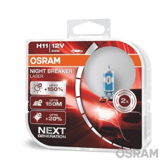 Слика на сијалица за фарови и халогенки OSRAM NIGHT BREAKER® LASER next generation 64211NL-HCB за Renault Captur 1.5 dCi 110 - 110 коњи дизел