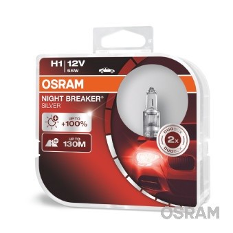 Слика на сијалица за фарови и халогенки OSRAM NIGHT BREAKER® SILVER 64150NBS-HCB за BMW 6 Coupe (E24) 630 CS - 185 коњи бензин