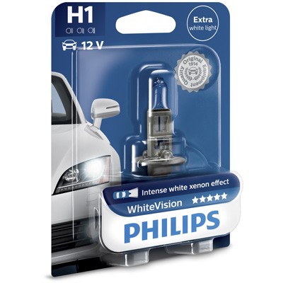 Слика на сијалица за фарови и халогенки PHILIPS WhiteVision 12258WHVB1 за BMW 6 Coupe (E24) 630 CS - 185 коњи бензин