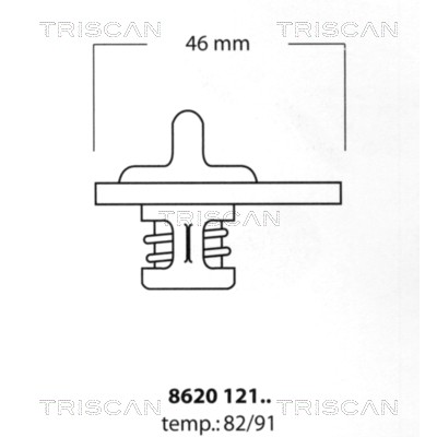 Слика на Термостат TRISCAN 8620 12191 за Dodge Caliber 1.8 - 150 коњи бензин