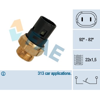 Слика на Термо прекинувач за вентилатор FAE 37250 за Renault 11 (B,C37) 1.7 (B/C37D) - 87 коњи бензин