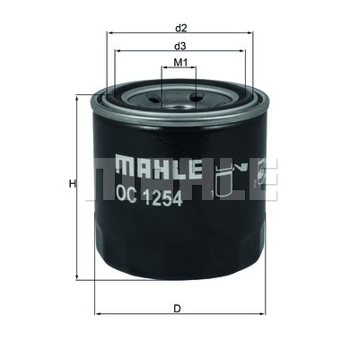 Слика на Филтер за масло MAHLE OC 1254 за Hyundai Matrix (FC) 1.6 - 103 коњи бензин
