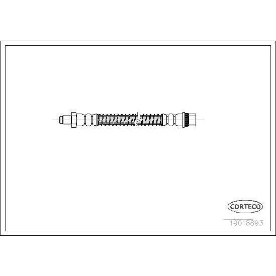 Слика на црево за кочница CORTECO 19018893 за Citroen Saxo S0,S1 1.5 D - 54 коњи дизел