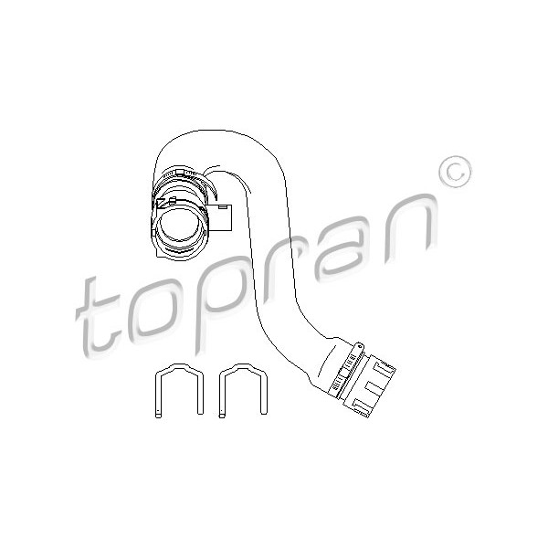Слика на црево на ладник TOPRAN 501 563 за BMW 3 Sedan E46 330 xi - 231 коњи бензин