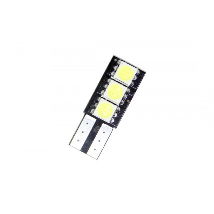 Слика на LED сијалица тип Т10 с 3 СМД диода од една страна - CANBUS AP T10CAN3SMDS