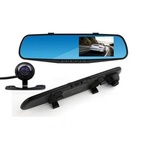 Слика на Видеорегистратор 1080 FULL HD с 4,3inch LCD дисплеј в огледалодо и камера за задно гледање и запис AP DVR916