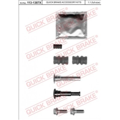 Слика на комплект водещи втулки, спирачен апарат QUICK BRAKE QB113-1387X за  Mercedes Vaneo (414) 1.6 (414.700) - 82 kоњи бензин