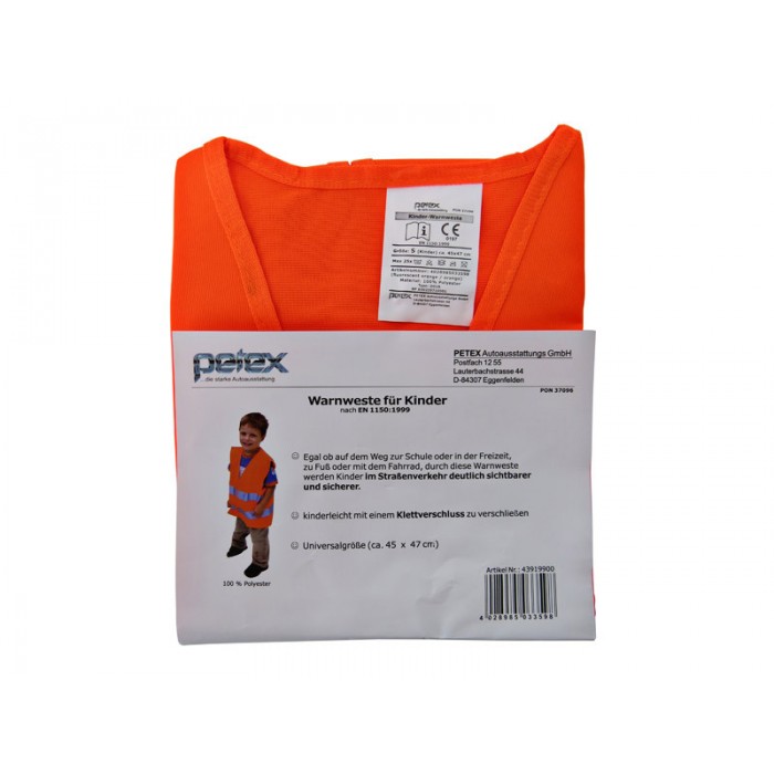 Слика на Оранжева обезопасителна жилетка за дете Petex 43919900 за  BUICK RENDEZVOUZ 3.4 - 188 kоњи бензин