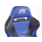 Слика  на Спортски седишта комплет 2 бр. Atlanta еко кожа црни/плави FK Automotive FKRSE010157