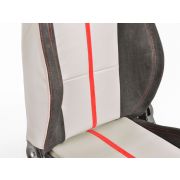 Слика  на Спортски седишта комплет 2 бр. Berlin еко кожа сиви/црни FK Automotive FKRSE18005