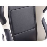 Слика  на Спортски седишта комплет 2 бр. Boston еко кожа црни/бели FK Automotive FKRSE010131