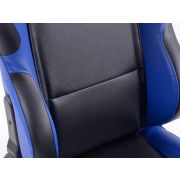 Слика  на Спортски седишта комплет 2 бр. Boston еко кожа црни/плави FK Automotive FKRSE010135