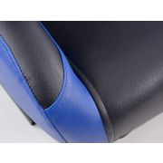 Слика  на Спортски седишта комплет 2 бр. Boston еко кожа црни/плави FK Automotive FKRSE010135