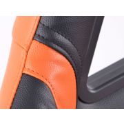 Слика  на Спортски седишта комплет 2 бр. Boston еко кожа црни/портокалови FK Automotive FKRSE010137