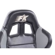 Слика  на Спортски седишта комплет 2 бр. Boston еко кожа црни/сиви FK Automotive FKRSE010139