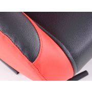 Слика  на Спортски седишта комплет 2 бр. Boston еко кожа црни/црвени / FK Automotive FKRSE010133