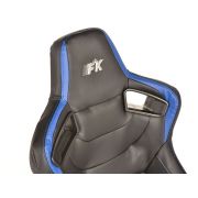 Слика  на Спортски седишта комплет 2 бр. Bremen еко кожа црни/плави Carbon-Look FK Automotive FKRSE17065