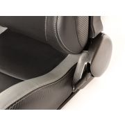 Слика  на Спортски седишта комплет 2 бр. Bremen еко кожа црни/сиви Carbon-Look FK Automotive FKRSE17067