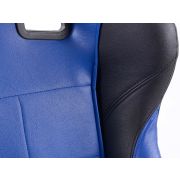 Слика  на Спортски седишта комплет 2 бр. Comfort еко кожа плави/црни FK Automotive FKRSE893/894