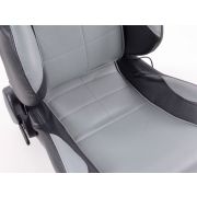 Слика  на Спортски седишта комплет 2 бр. Comfort еко кожа сиви/црни FK Automotive FKRSE891/892