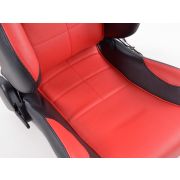 Слика  на Спортски седишта комплет 2 бр. Comfort еко кожа црвени /црни FK Automotive FKRSE895/896