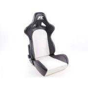 Слика  на Спортски седишта комплет 2 бр. Control еко кожа бели/црни FK Automotive FKRSE417-1/417-2