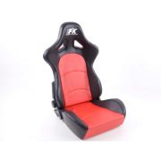 Слика  на Спортски седишта комплет 2 бр. Control еко кожа црвени /црни FK Automotive FKRSE415-1/415-2