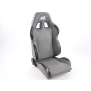 Слика  на Спортски седишта комплет 2 бр. Cyberstar еко кожа сиви FK Automotive FKRSE645/647