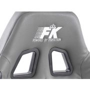 Слика  на Спортски седишта комплет 2 бр. Cyberstar еко кожа сиви FK Automotive FKRSE645/647