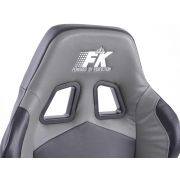 Слика  на Спортски седишта комплет 2 бр. Cyberstar еко кожа црни/сиви FK Automotive FKRSE649/651