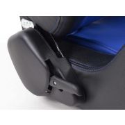 Слика  на Спортски седишта комплет 2 бр. Dallas еко кожа плави/црни шев плави FK Automotive FKRSE010103