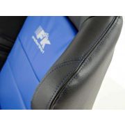 Слика  на Спортски седишта комплет 2 бр. Dallas еко кожа плави/црни шев плави FK Automotive FKRSE010103
