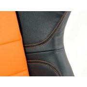 Слика  на Спортски седишта комплет 2 бр. Dallas еко кожа портокалови/црни шев портокалови FK Automotive FKRSE010107