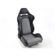 Слика  на Спортски седишта комплет 2 бр. Detroit еко кожа црни/сиви FK Automotive FKRSE011003