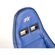 Слика  на Спортски седишта комплет 2 бр. Dortmund еко кожа плави бели FK Automotive FKRSE17087