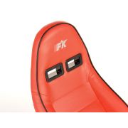 Слика  на Спортски седишта комплет 2 бр. Dortmund еко кожа црвени бели FK Automotive FKRSE17083