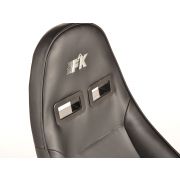 Слика  на Спортски седишта комплет 2 бр. Dortmund еко кожа црни бели FK Automotive FKRSE17081