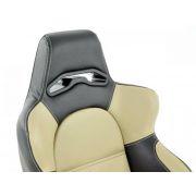 Слика  на Спортски седишта комплет 2 бр. Edition 1 еко кожа бежови/црни FK Automotive DP009