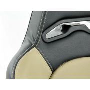 Слика  на Спортски седишта комплет 2 бр. Edition 1 еко кожа бежови/црни FK Automotive DP009