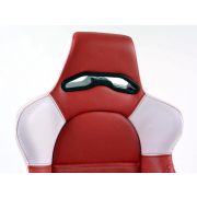 Слика  на Спортски седишта комплет 2 бр. Edition 1 еко кожа црвени/бели FK Automotive DP007