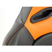 Слика  на Спортски седишта комплет 2 бр. Edition 1 еко кожа црни/портокалови FK Automotive DP003