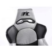 Слика  на Спортски седишта комплет 2 бр. Edition 1 еко кожа црни/сребрени FK Automotive FKRSE010013